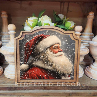 Antique Santa Provincial Framed Art, 9" x 10" - 420 Home Decor - The Farmhouse