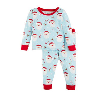 Arctic Glow Santa Pajama Set - Blue - The Farmhouse