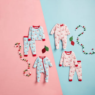 Arctic Glow Santa Pajama Set - Pink - The Farmhouse