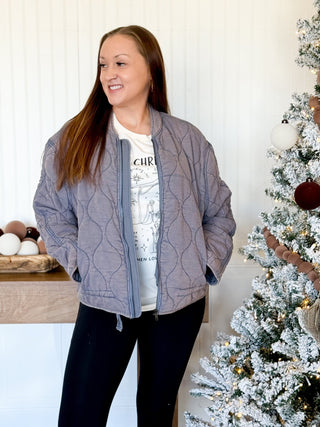 Arden Quilted Bomber Jacket - 160 Outerwear - The Farmhouse