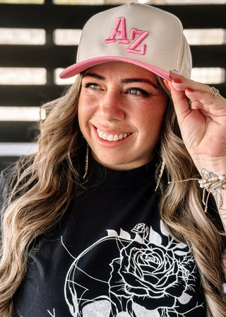 Arizona Snapback Baseball Cap Hat Pink - The Farmhouse