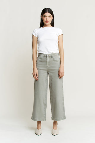Array Mica Army Green Super High Wide Cropped Utility MDP - W3499AG - Bottom - Pants - The Farmhouse
