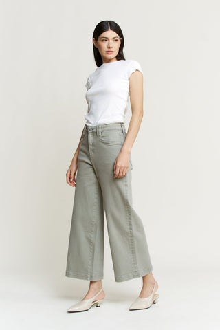 Array Mica Army Green Super High Wide Cropped Utility MDP - W3499AG - Bottom - Pants - The Farmhouse