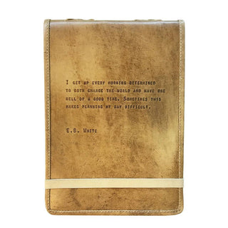 Artisan Leather Journal - I Get Up Every Morning - The Farmhouse