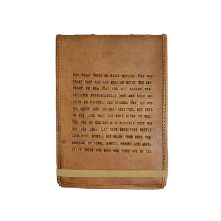 Artisan Leather Journal - May Today There Be Peace Within - The Farmhouse