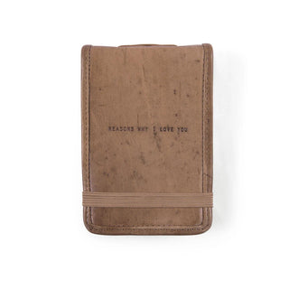 Artisan Leather Mini Journal - Reasons why I love you - The Farmhouse