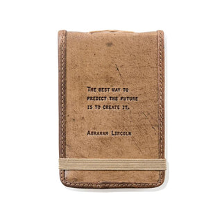 Artisan Leather Mini Journal - The Best Way To Predict The Future - The Farmhouse