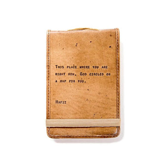 Artisan Leather Mini Journal - This Place Where You Are Right Now - The Farmhouse