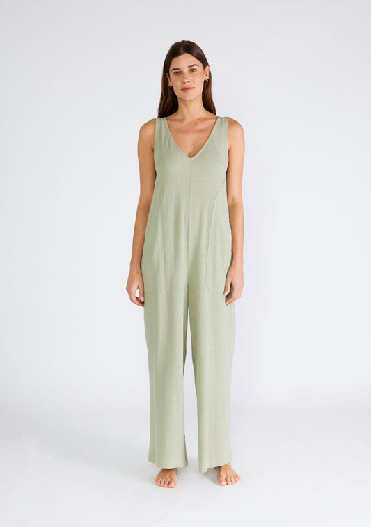Arwen Relaxed Fit Sleeveless V-Neck Jumpsuit - The Farmhouse