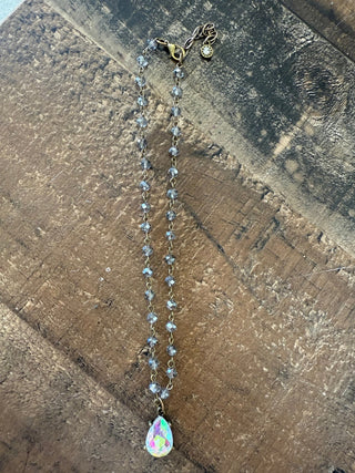 Aurora Crystal Pendant Necklace, Multi - 290 Jewelry - The Farmhouse