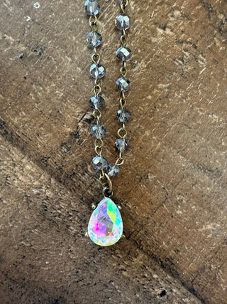 Aurora Crystal Pendant Necklace, Multi - 290 Jewelry - The Farmhouse