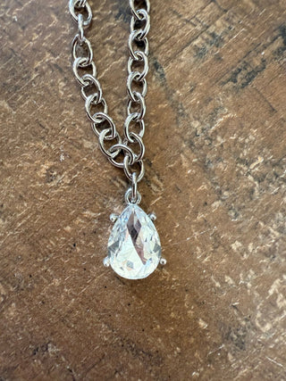 Aurora Crystal Pendant Necklace, Silver - 290 Jewelry - The Farmhouse