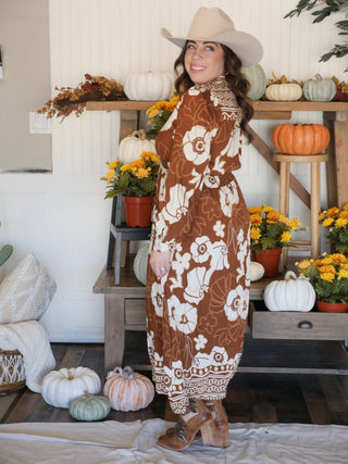 Autumn Bloom Midi Dress - 170 Dresses - The Farmhouse