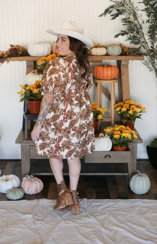 Autumn Fern Babydoll Dress - 170 Dresses - The Farmhouse