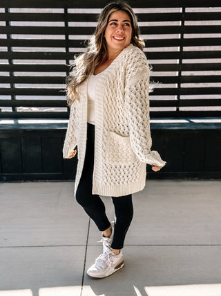 Autumn Haven Boho Western Knit Cardigan, Cream - The Farmhouse