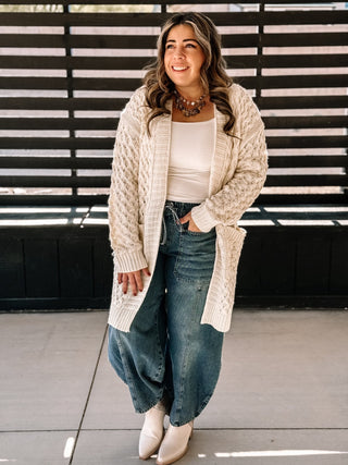 Autumn Haven Boho Western Knit Cardigan, Cream - The Farmhouse