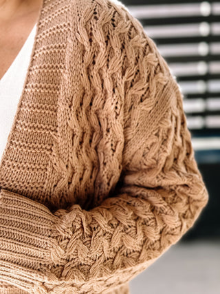 Autumn Haven Boho Western Knit Cardigan, Taupe - The Farmhouse