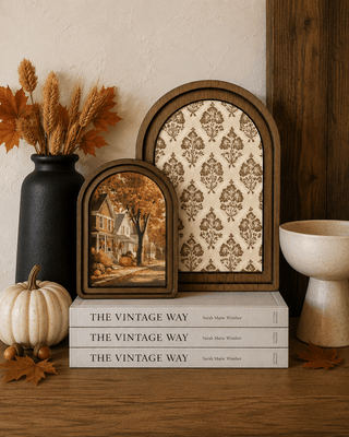 Autumn Street Canvas Art Set 11x8.25"+8x6" - 420 Home Decor - The Farmhouse