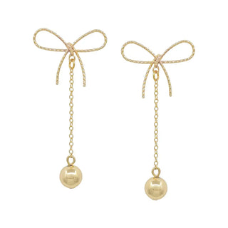Aurora Ribbon Ball Dangle Earrings