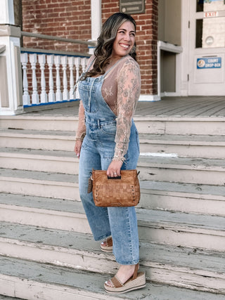 Bailey Crop Straight Spaghetti Strap Overalls - The Farmhouse