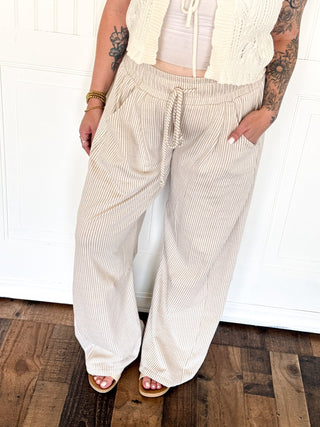 Bardot Stripe Barrel Pants - 240 Pants - The Farmhouse