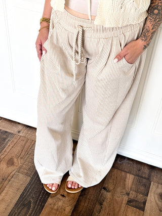 Bardot Stripe Barrel Pants - 240 Pants - The Farmhouse