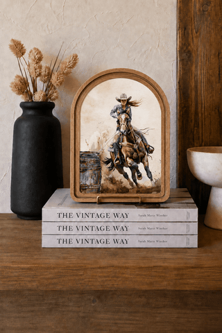 Barrel Racer Framed Art 6x8" - 420 Home Decor - The Farmhouse