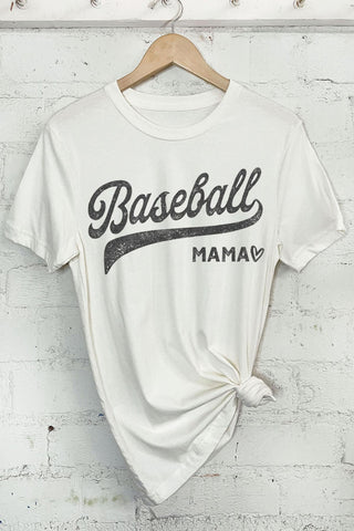 Baseball Mama Cotton Graphic Tee - The Farmhouse