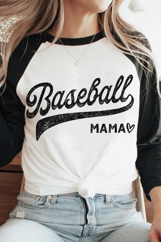 Baseball Mama Raglan Graphic Tee - The Farmhouse