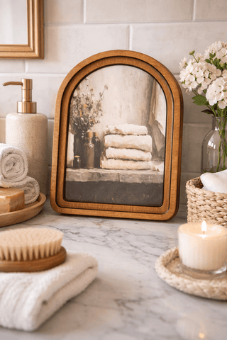 Bathroom Shelf Framed Art 6x8" - 420 Home Decor - The Farmhouse
