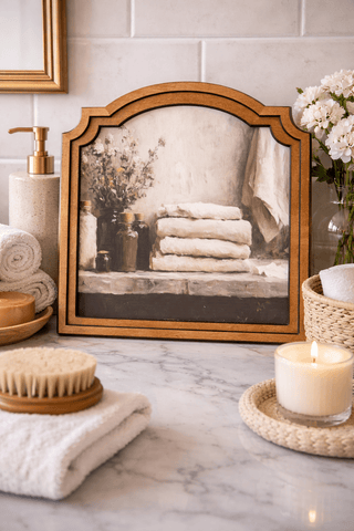 Bathroom Shelf Provincial Framed Art - 420 Home Decor - The Farmhouse