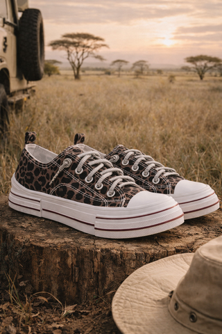 Very G Aman Slip On Sneaker, Tan Leopard