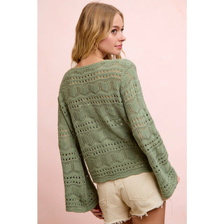 The Secret Garden Lightweight Blouse, Sage Green
