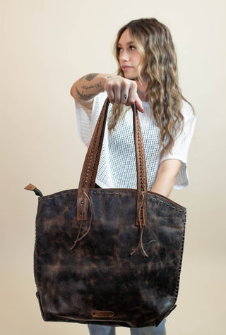 BedStu Barra ll Purse, Black Lux Tan Rustic - 280 Bags - The Farmhouse