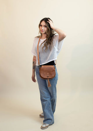 BedStu Half Moon Bag, Tan Rustic - 280 Bags - The Farmhouse