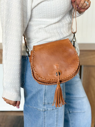 BedStu Half Moon Bag, Tan Rustic - 280 Bags - The Farmhouse