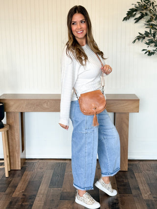 BedStu Half Moon Bag, Tan Rustic - 280 Bags - The Farmhouse