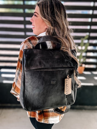 BedStu Howie Backpack, Black Rustic - The Farmhouse