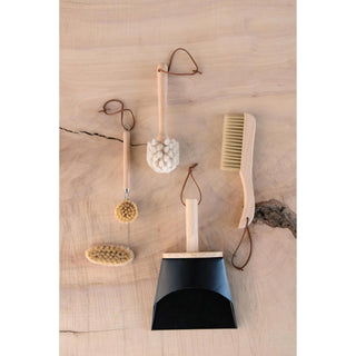 Beech Wood Dish Brush with Leather Strap - The Farmhouse