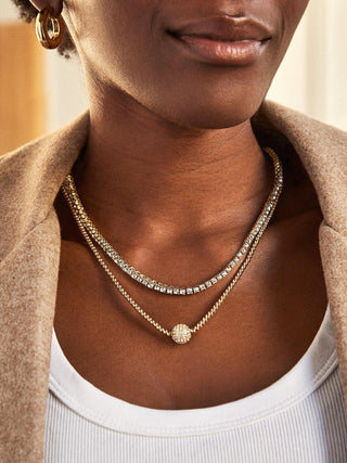 Bennett Classic Tennis Necklace - Standard - Gold Plated Brass - The Farmhouse