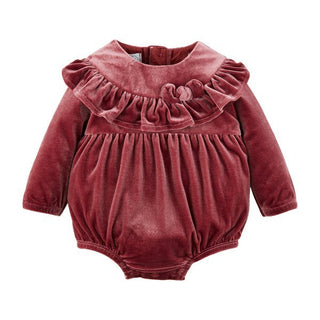 Berry Velvet Baby Romper Bubble - 180 One Piece Outfits - The Farmhouse