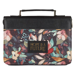 Bible Cover Fashion Black Floral Hope & A Future Jer. 29:11 - 423 Stationery - The Farmhouse