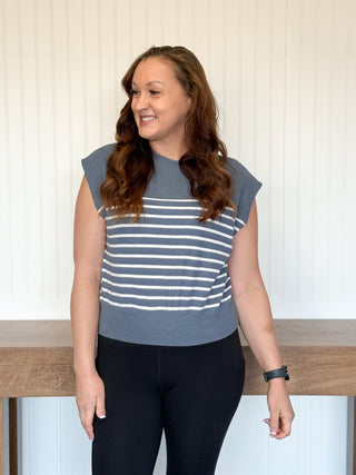 Blue Horizon Cloudy Knit Top - 130 Basics - The Farmhouse