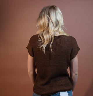 BLUE PEPPER Heritage Short Sleeve Top, Chocolate - 130 Basics - The Farmhouse