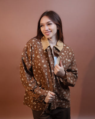 BLUE PEPPER Women's Brown Meadow Corduroy Collar Jacket - 160 Outerwear - The Farmhouse