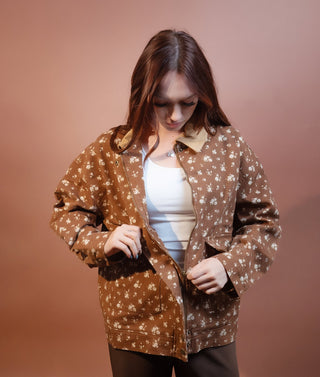BLUE PEPPER Women's Brown Meadow Corduroy Collar Jacket - 160 Outerwear - The Farmhouse