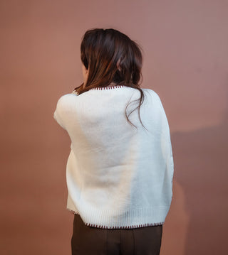 BLUE PEPPER Women's Frost Flower Contrast Stitch Cardigan - 150 Kimonos + Cardigans - The Farmhouse