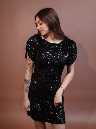 BLUE PEPPER Women's Midnight Spark Sequin Mini Dress - 170 Dresses - The Farmhouse