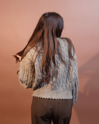 BLUE PEPPER Women's Toasted Oat Scalloped Cardigan - 150 Kimonos + Cardigans - The Farmhouse