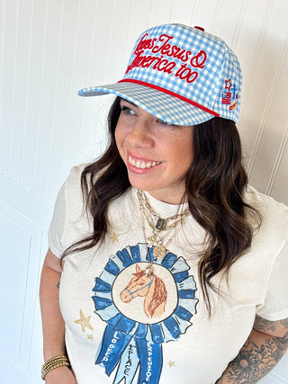 Blue Ribbon Crop Tee - 120 Graphic Tees - The Farmhouse
